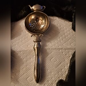 Elegant Silver Plated Tea Strainer